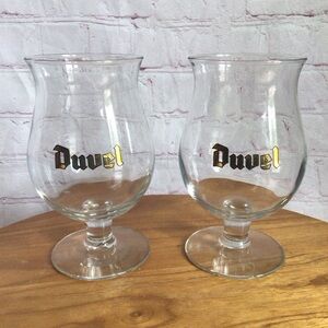 Vintage Duvel Belgium 20oz Beer Glasses - Set of 2